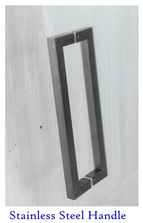 frameless shower door width